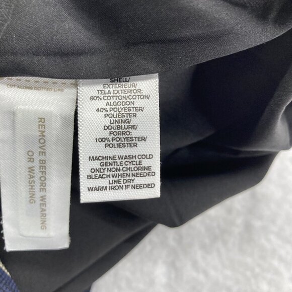 Ann Taylor Loft Womens A Line Skirt Size 4 Navy‎ Blue Stripe Above Knee Lined - Picture 5 of 9